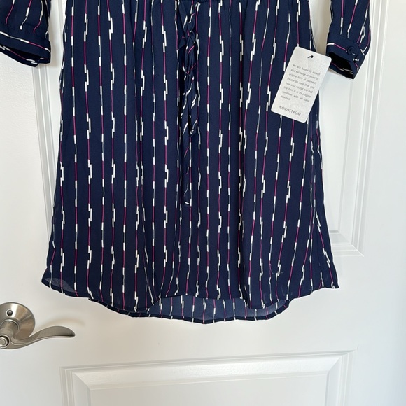 DR2 Women Indigo Navy 3/4 Sleeve Dress (XSP) - Picture 9 of 13